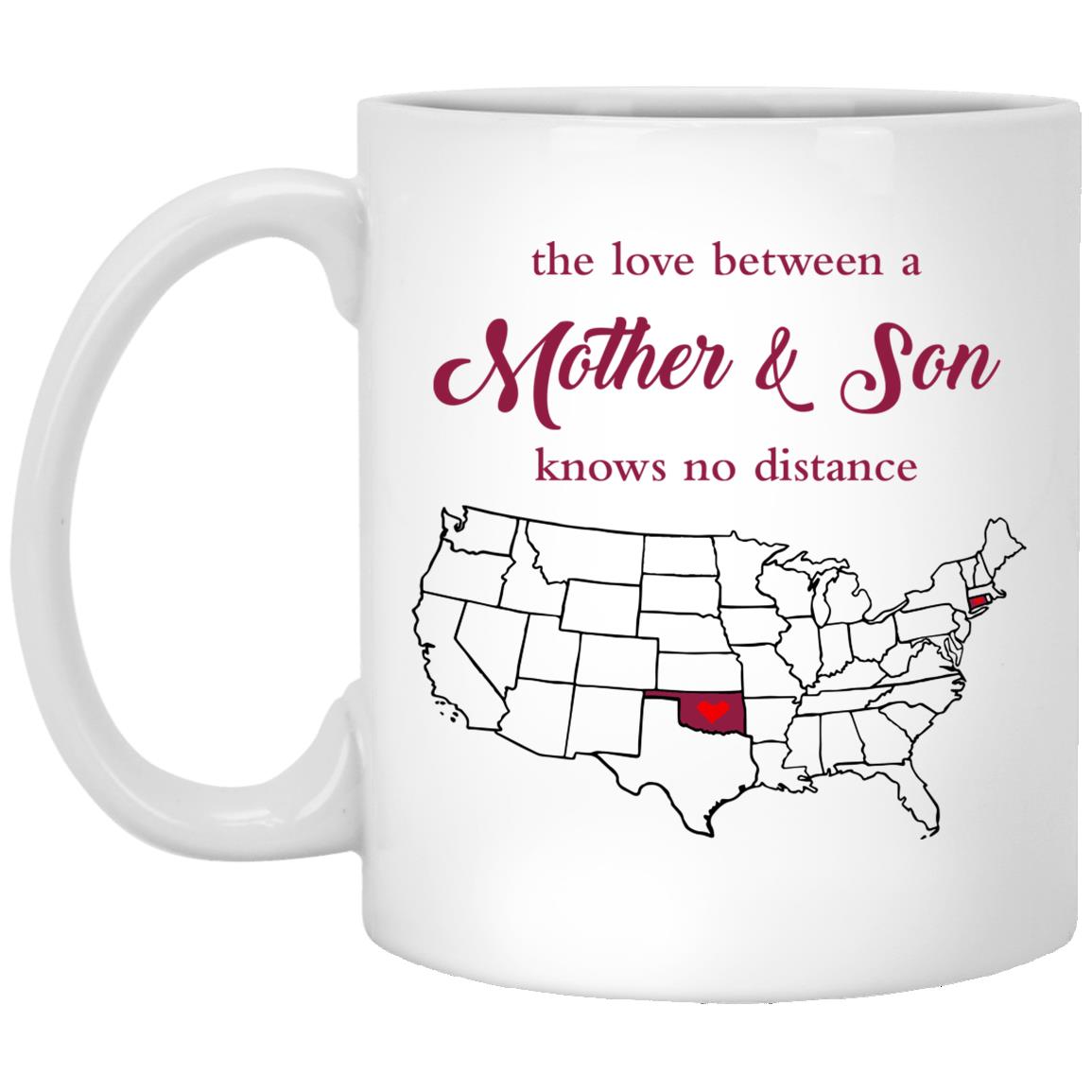 Connecticut Oklahoma The Love Between Mother And Son Mug - Mug Teezalo