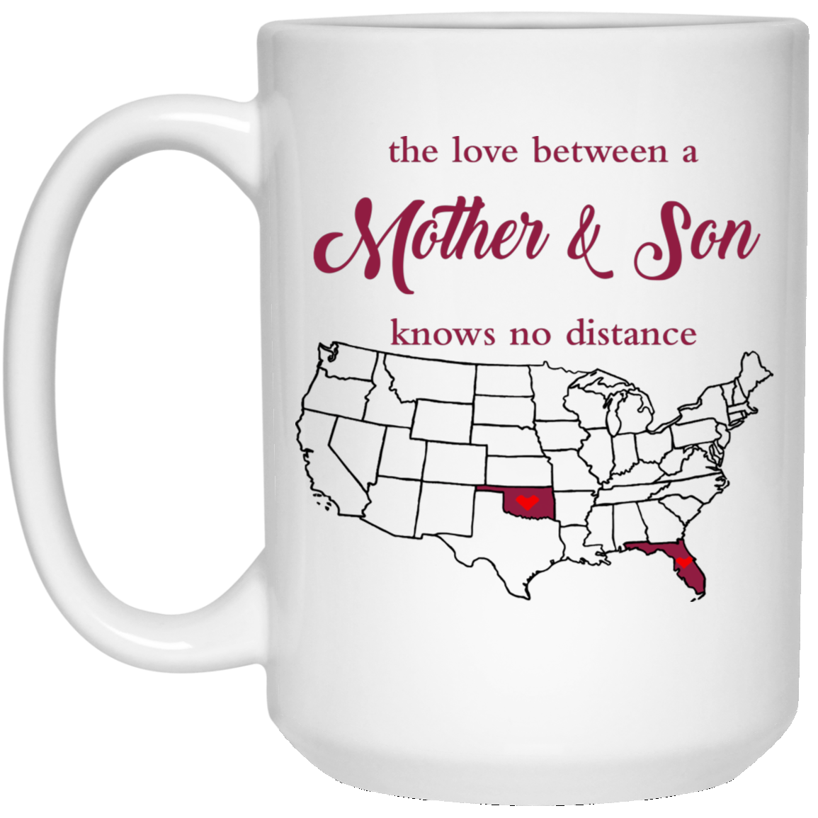 Oklahoma Florida The Love Mom And Son Mug - Mug Teezalo