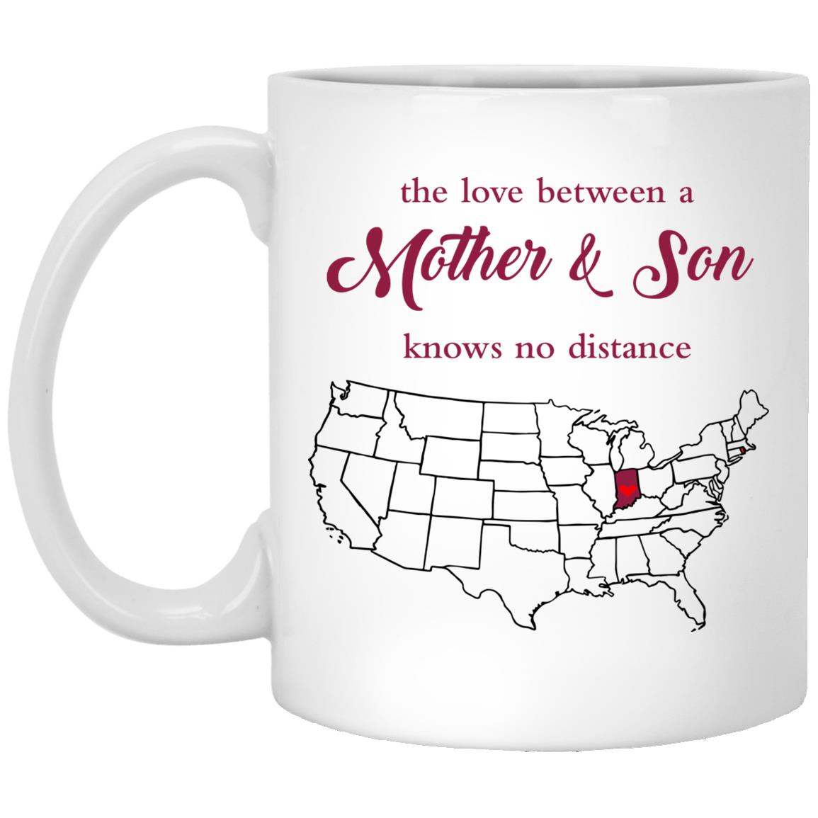 Rhode Island Indiana The Love Between Mother And Son Mug - Mug Teezalo