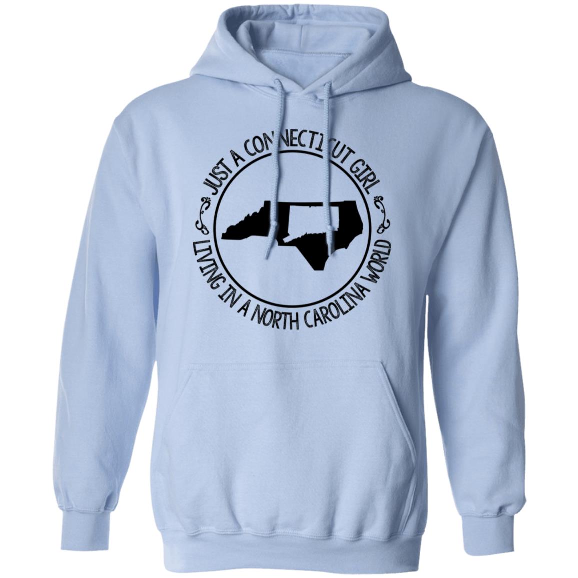 Just A Connecticut Girl In A North Carolina World T Shirt - T-shirt Teezalo