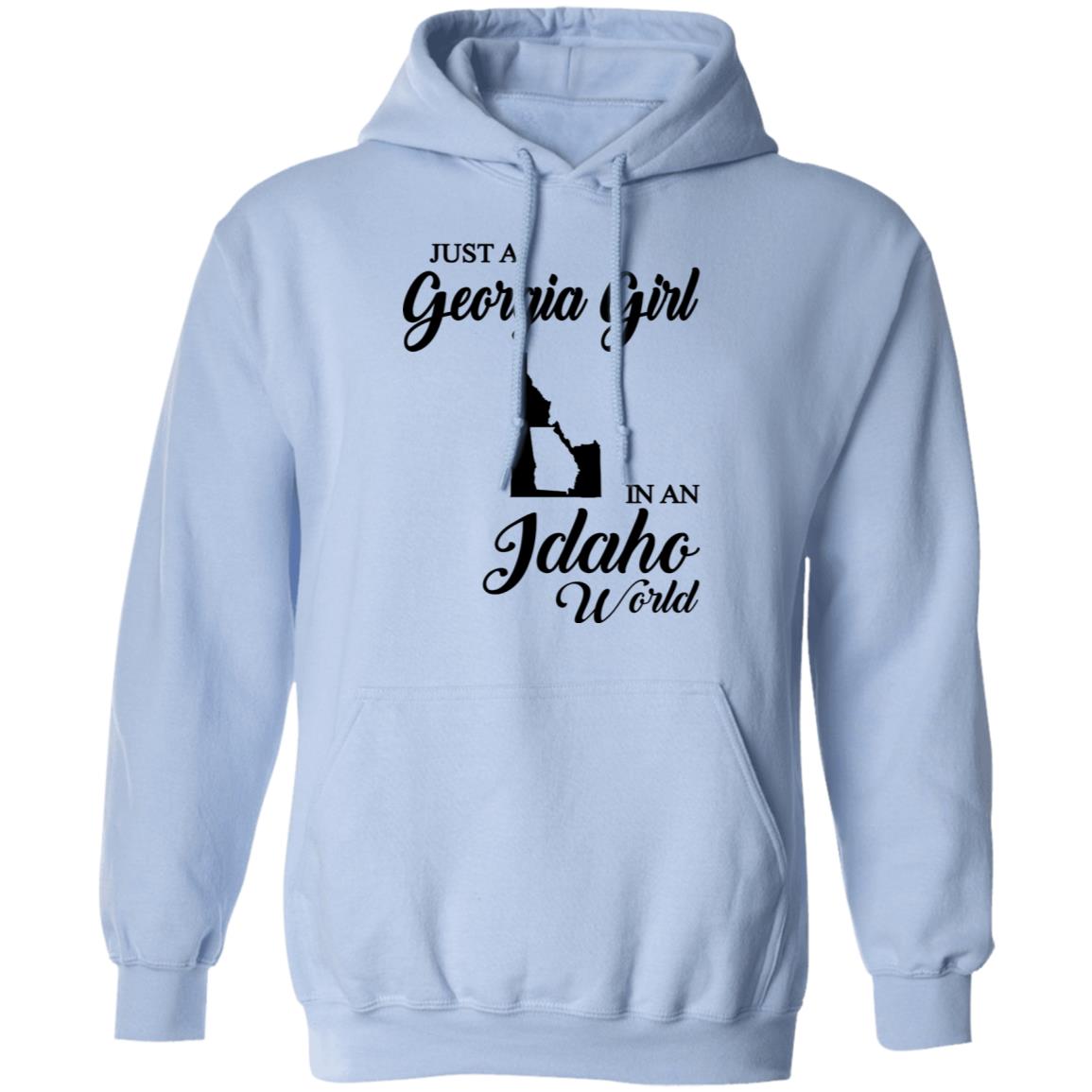Just A Georgia Girl In An Idaho World T-Shirt - T-Shirt Teezalo