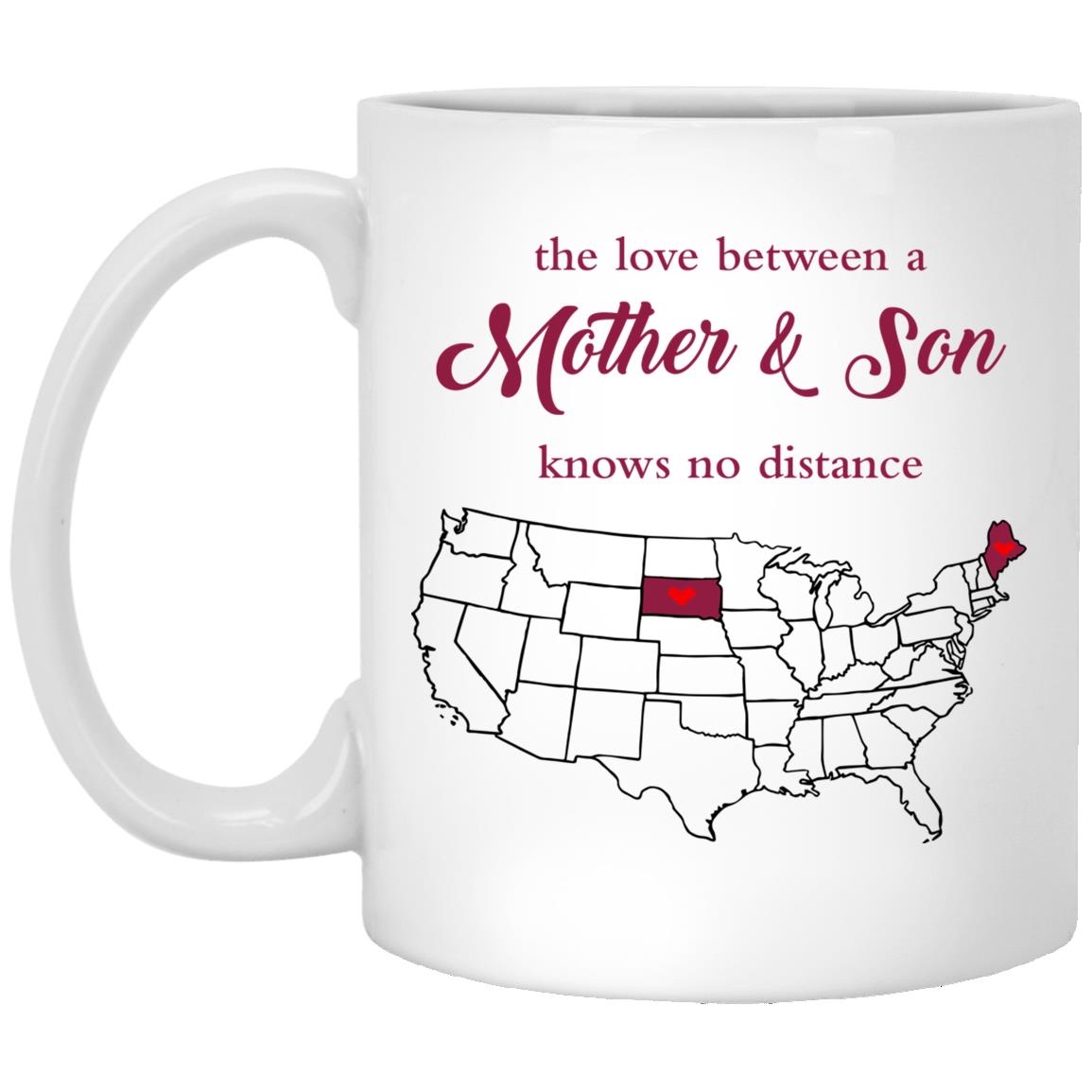Maine South Dakota The Love Between Mother And Son Mug - Mug Teezalo