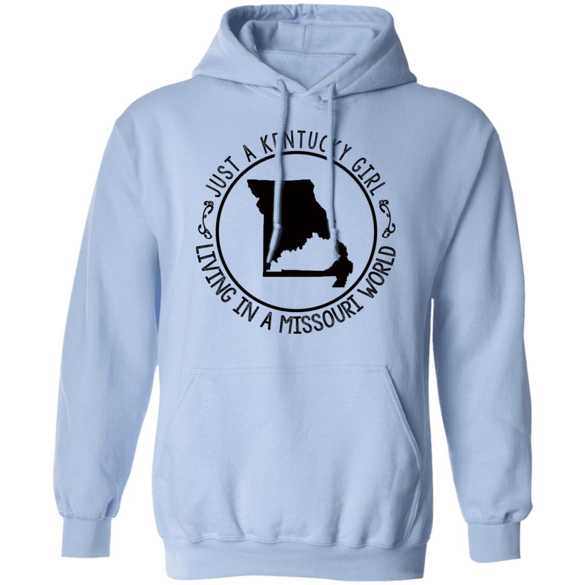 Kentucky Girl Living In Missouri World T-Shirt - T-shirt Teezalo