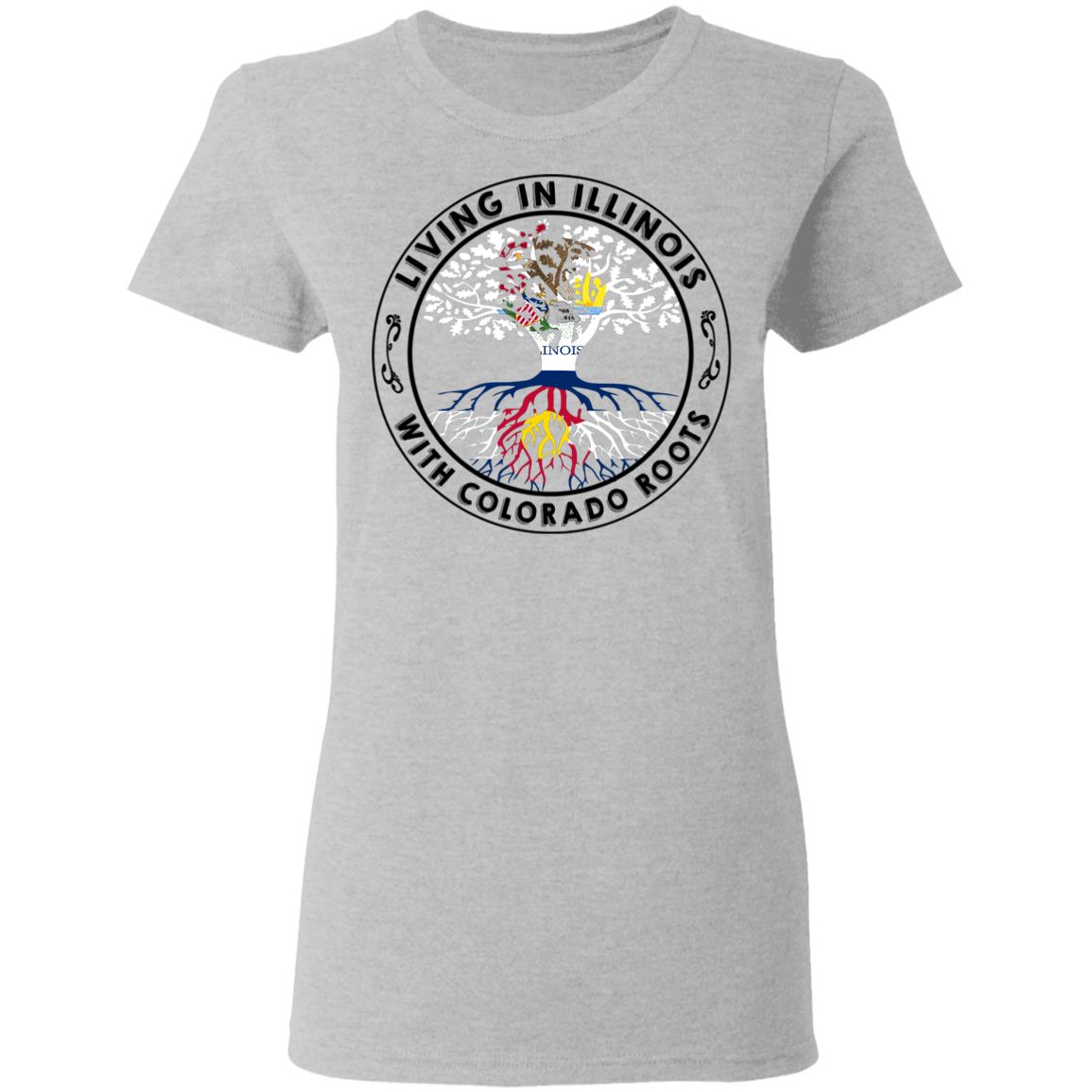 Living In Illinois With Colorado Roots Hoodie - Hoodie Teezalo