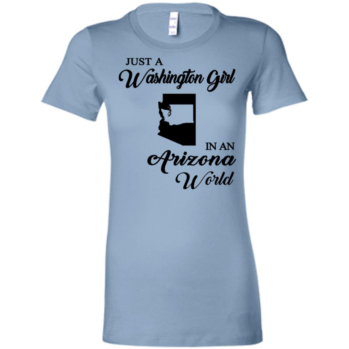 Just A Washington Girl In An Arizona World T-Shirt - T-shirt Teezalo
