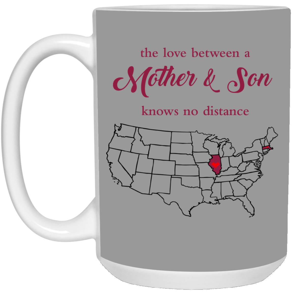 Illinois Massachusetts The Love Between Mother And Son Mug - Mug Teezalo