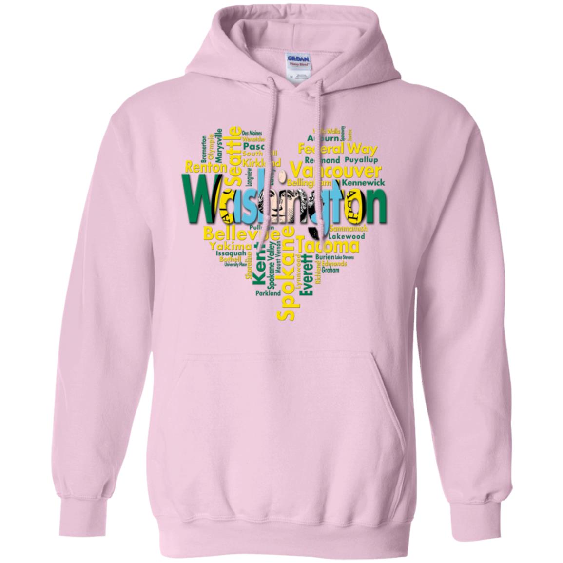 Washington City Heart T-Shirt - T-shirt Teezalo