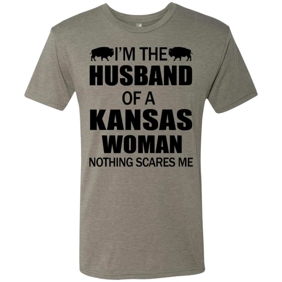 I'm The Husband Of A Kansas Woman T Shirt - T-shirt Teezalo