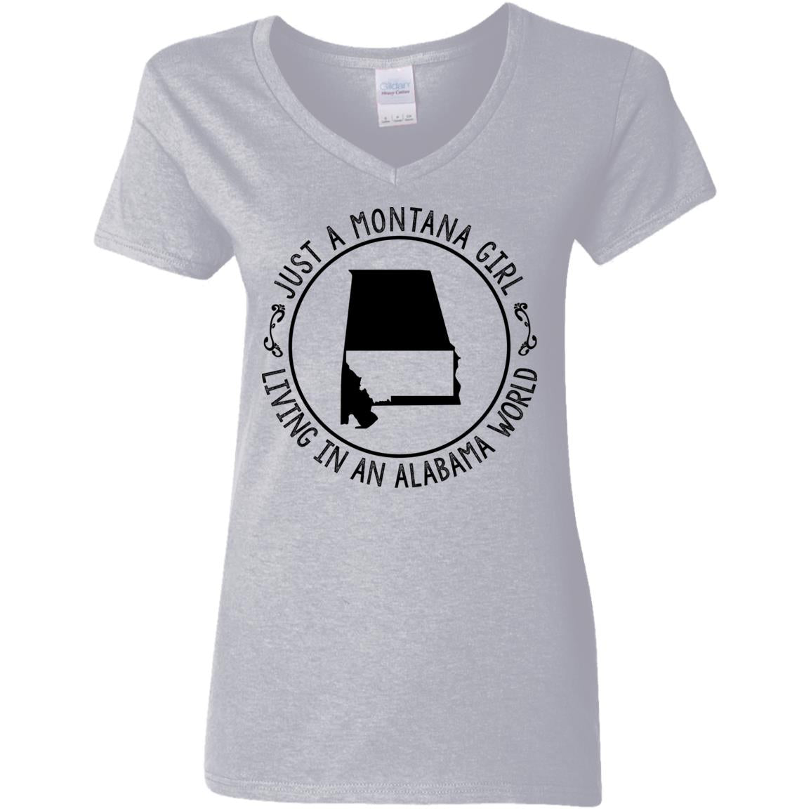 Montana Girl Living In Alabama World Hoodie - Hoodie Teezalo