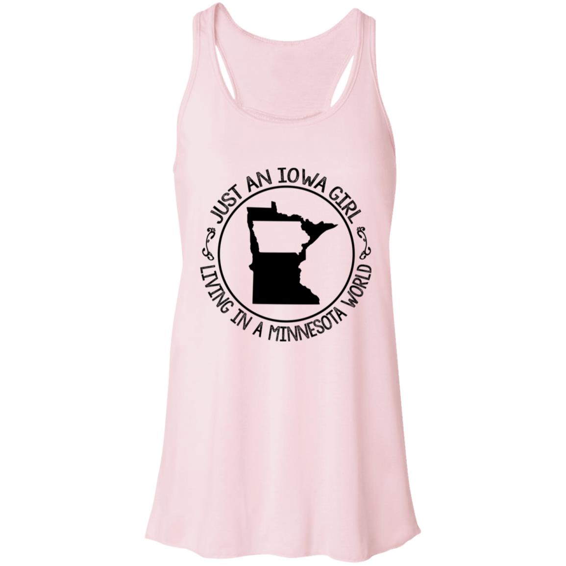 Iowa Girl Living In A Minnesota World T- Shirt - T-shirt Teezalo