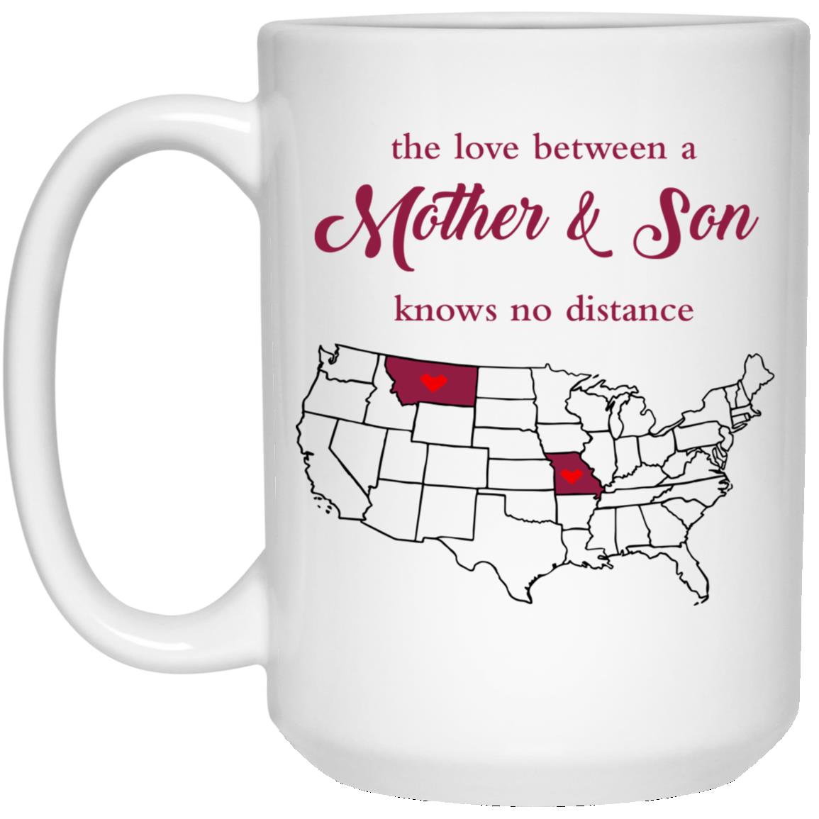 Montana Missouri The Love Between Mother And Son Mug - Mug Teezalo