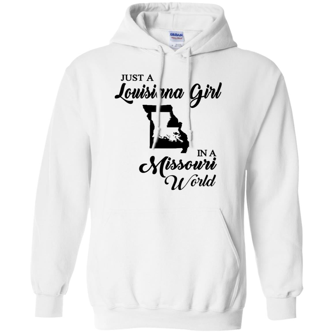 Just A Louisiana Girl In A Missouri World T-Shirt - T-shirt Teezalo