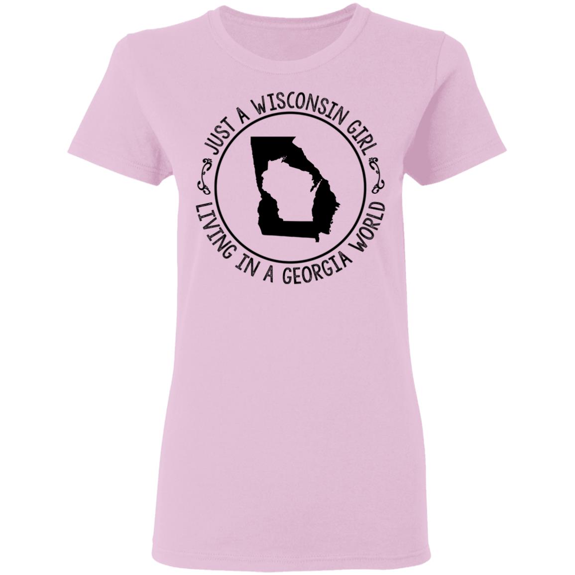 Wisconsin Girl Living In Georgia World Hoodie - Hoodie Teezalo