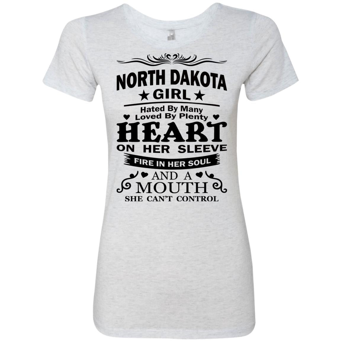North Dakota Girl Hated By Many Loved By Plenty Hoodie - Hoodie Teezalo