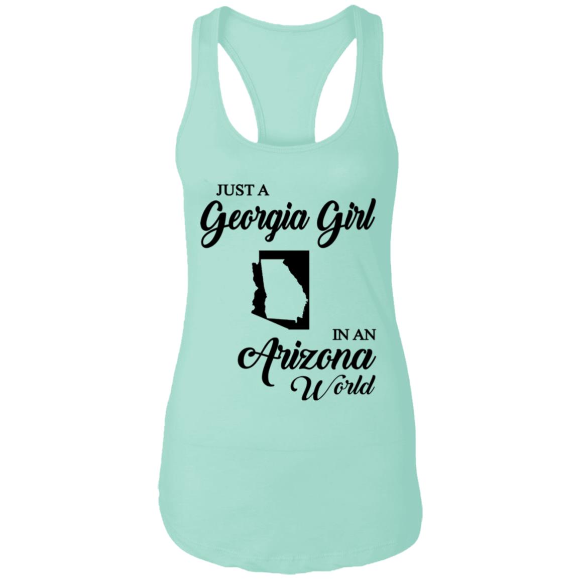 Just A Georgia Girl In An Arizona World T-Shirt - T-Shirt Teezalo