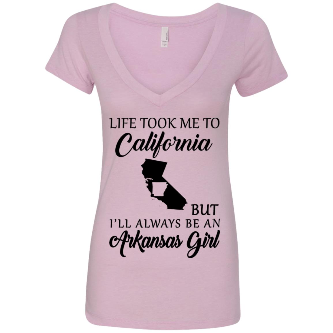 Life Took Me To California But I'll Always Be An Arkansas Girl T-Shirt - T-shirt Teezalo