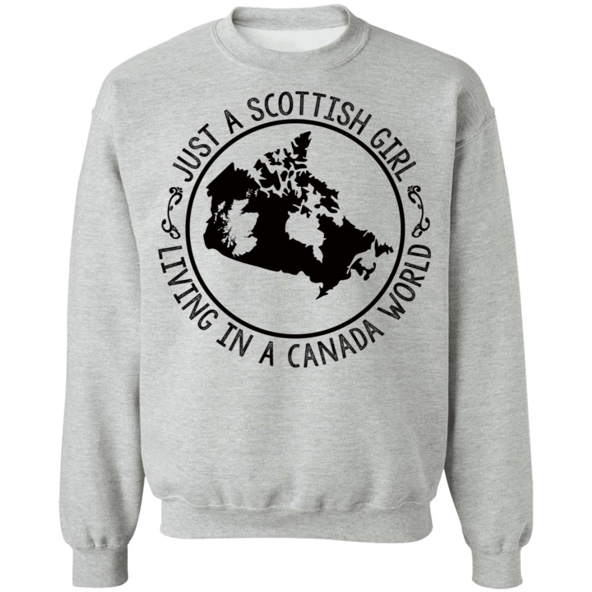 Scottish Girl Living In Canada World Hoodie - Hoodie Teezalo