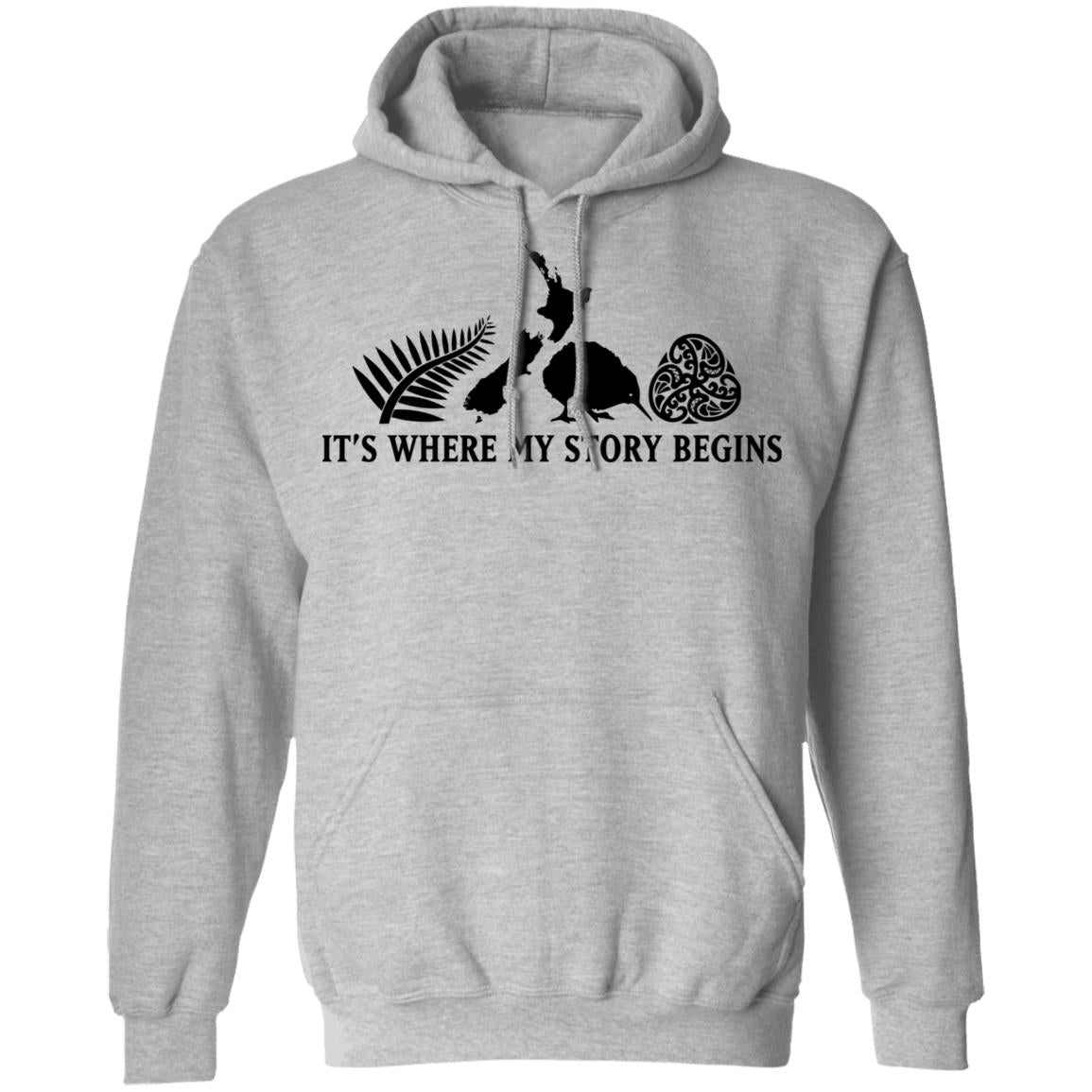 New Zealand It's Where My Story Begins Hoodie - Hoodie Teezalo