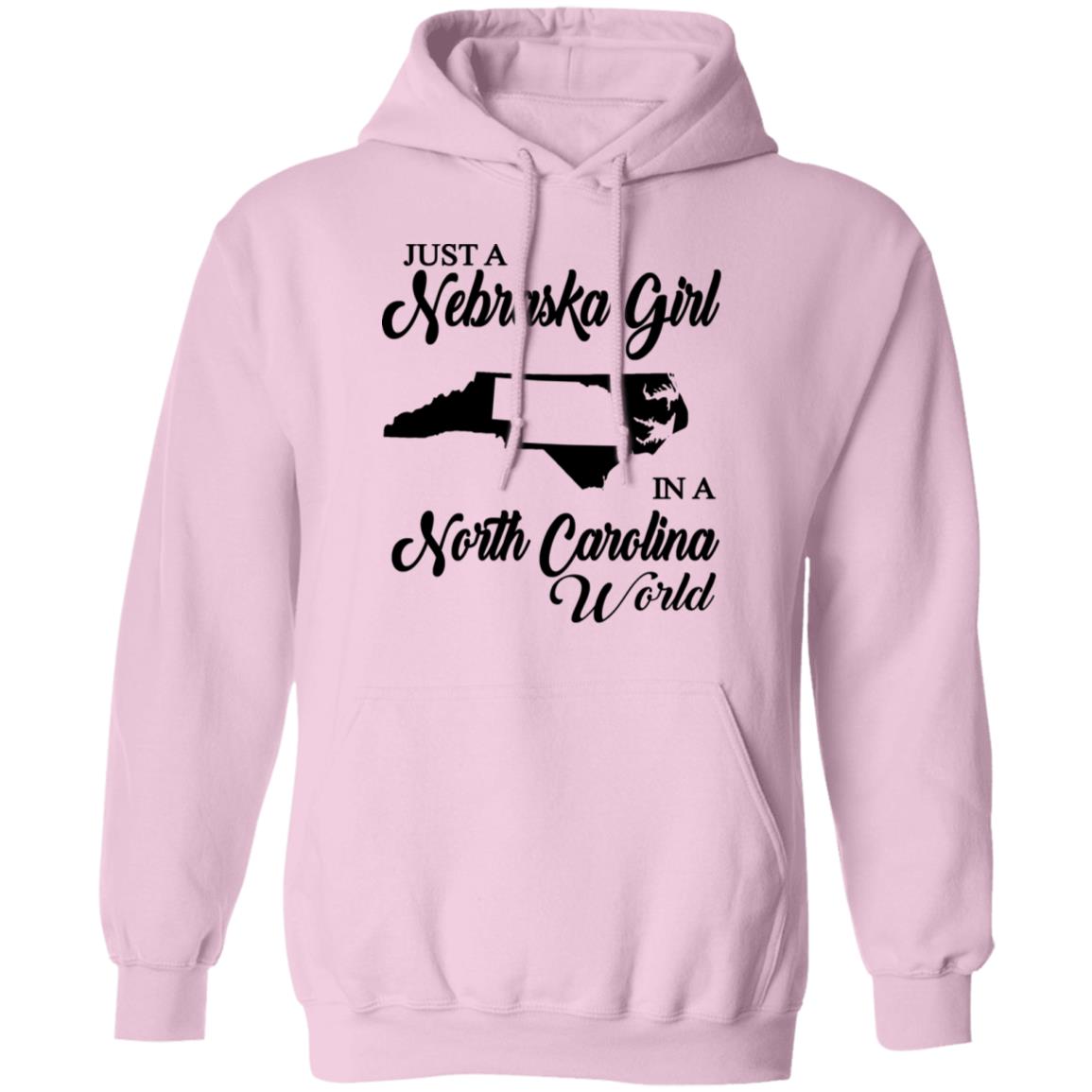 Just A Nebraska Girl In A North Carolina World T-Shirt - T-shirt Teezalo