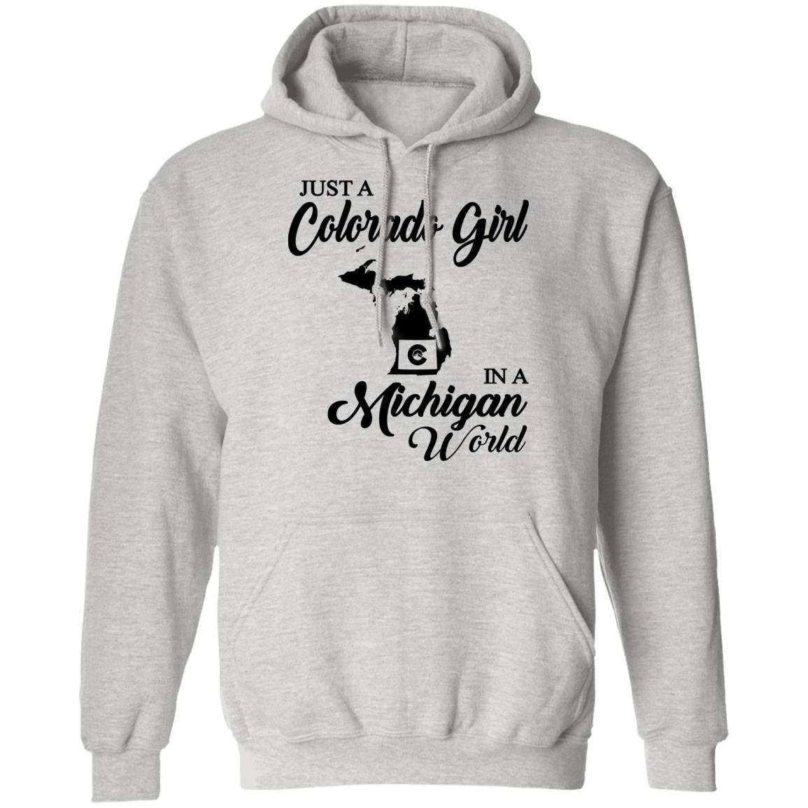 Just A Colorado Girl In A Michigan World T-shirt - T-shirt Teezalo