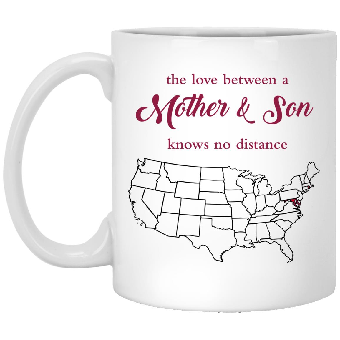 Rhode Island Maryland The Love Between Mother And Son Mug - Mug Teezalo