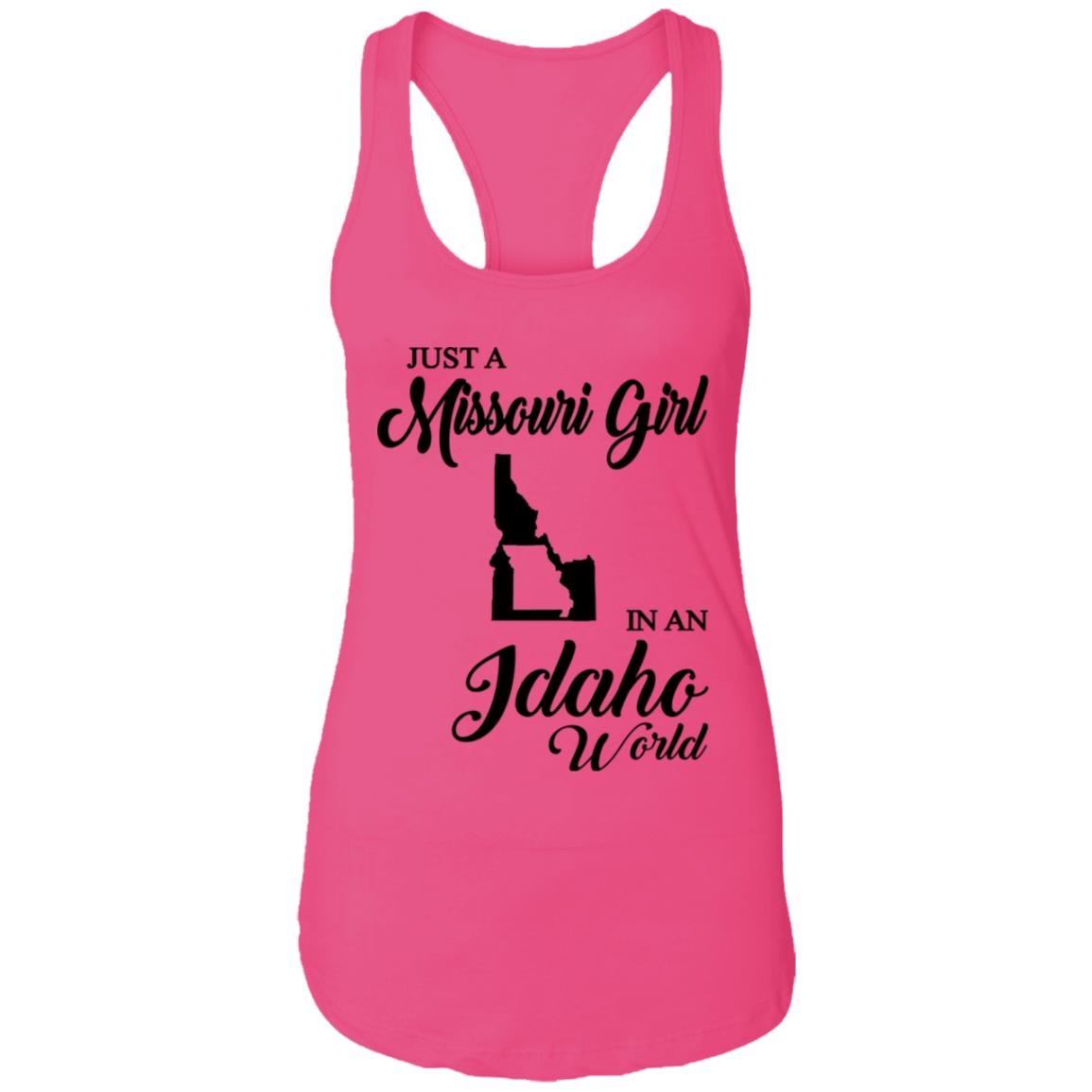 Just A Missouri Girl In An Idaho World T Shirt - T-shirt Teezalo