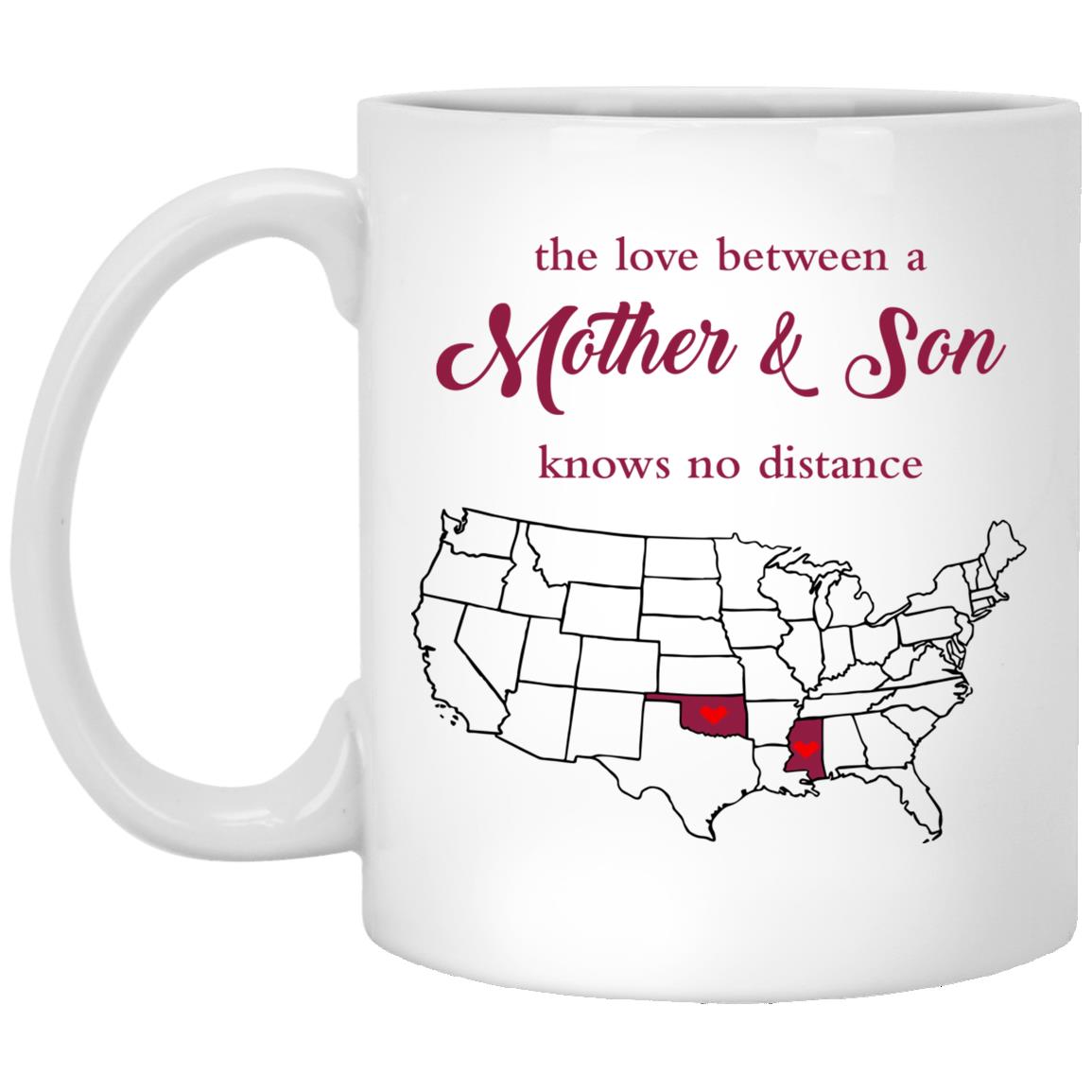 Oklahoma Mississippi The Love Between Mother And Son Mug - Mug Teezalo