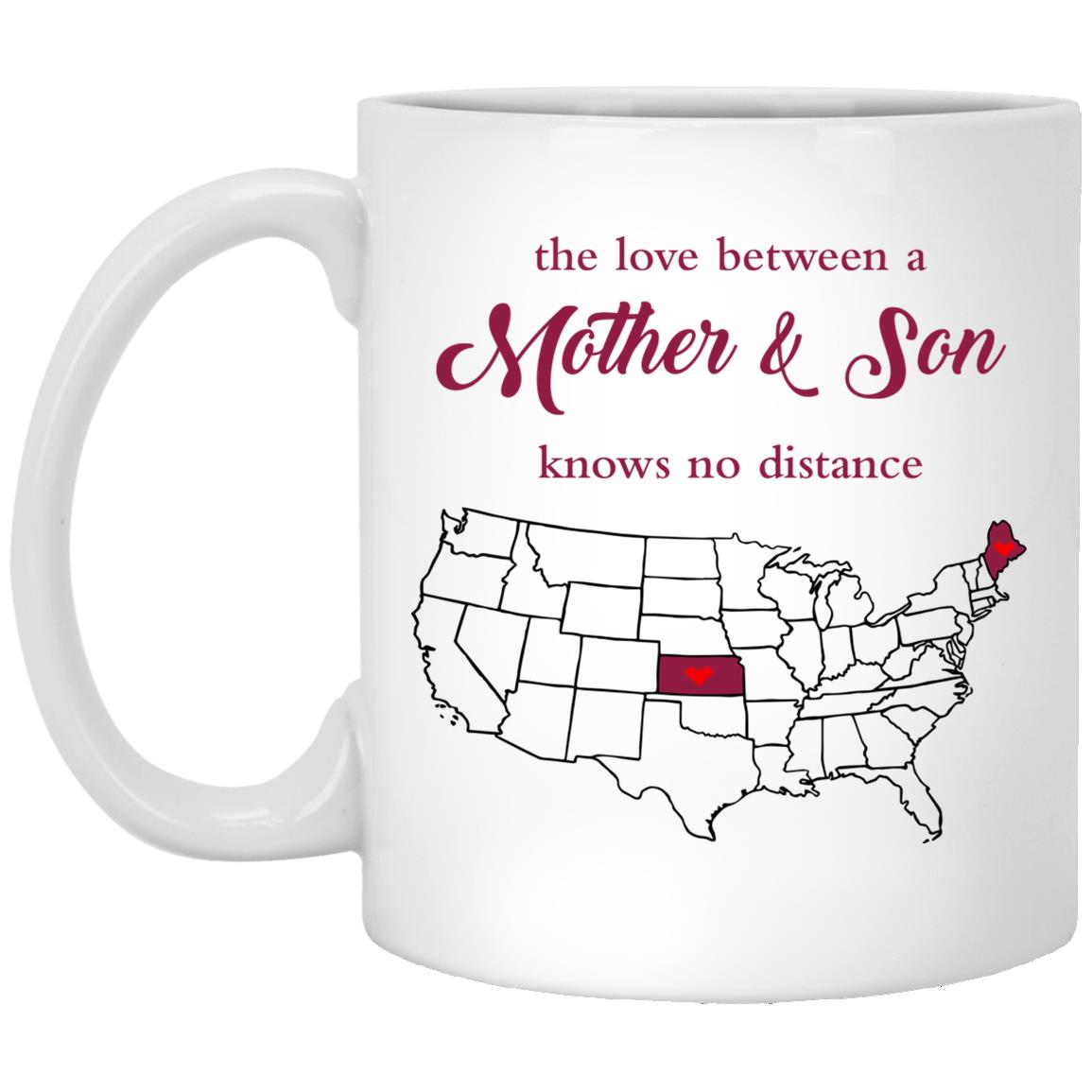 Maine Kansas The Love Between Mother And Son Mug - Mug Teezalo
