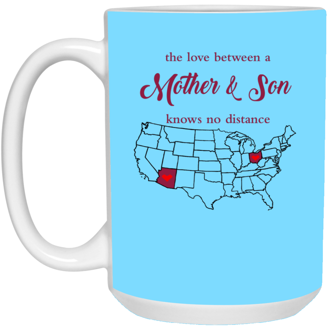 Ohio Arizona The Love Mother And Son Mug - Mug Teezalo