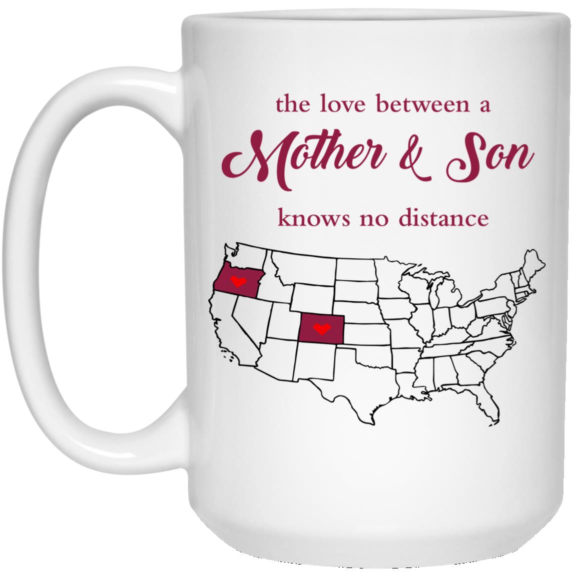 Colorado Oregon The Love Between Mother And Son Mug - Mug Teezalo