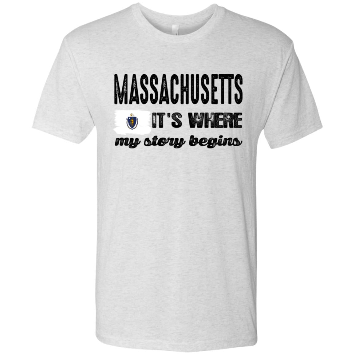 Massachusetts Where My Story Begins T-shirt - T-shirt Teezalo