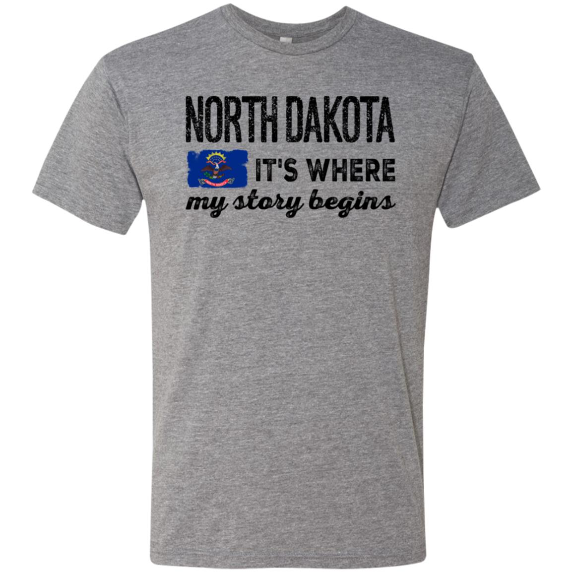 North Dakota Where My Story Begins Hoodie - Hoodie Teezalo