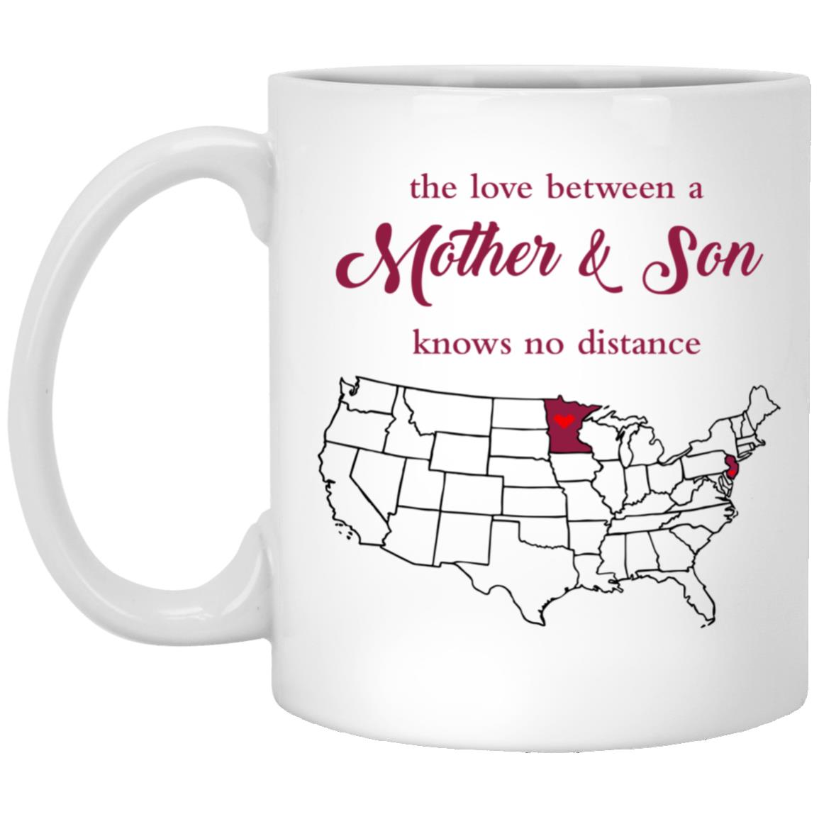 New Jersey Minnesota The Love Between Mother And Son Mug - Mug Teezalo