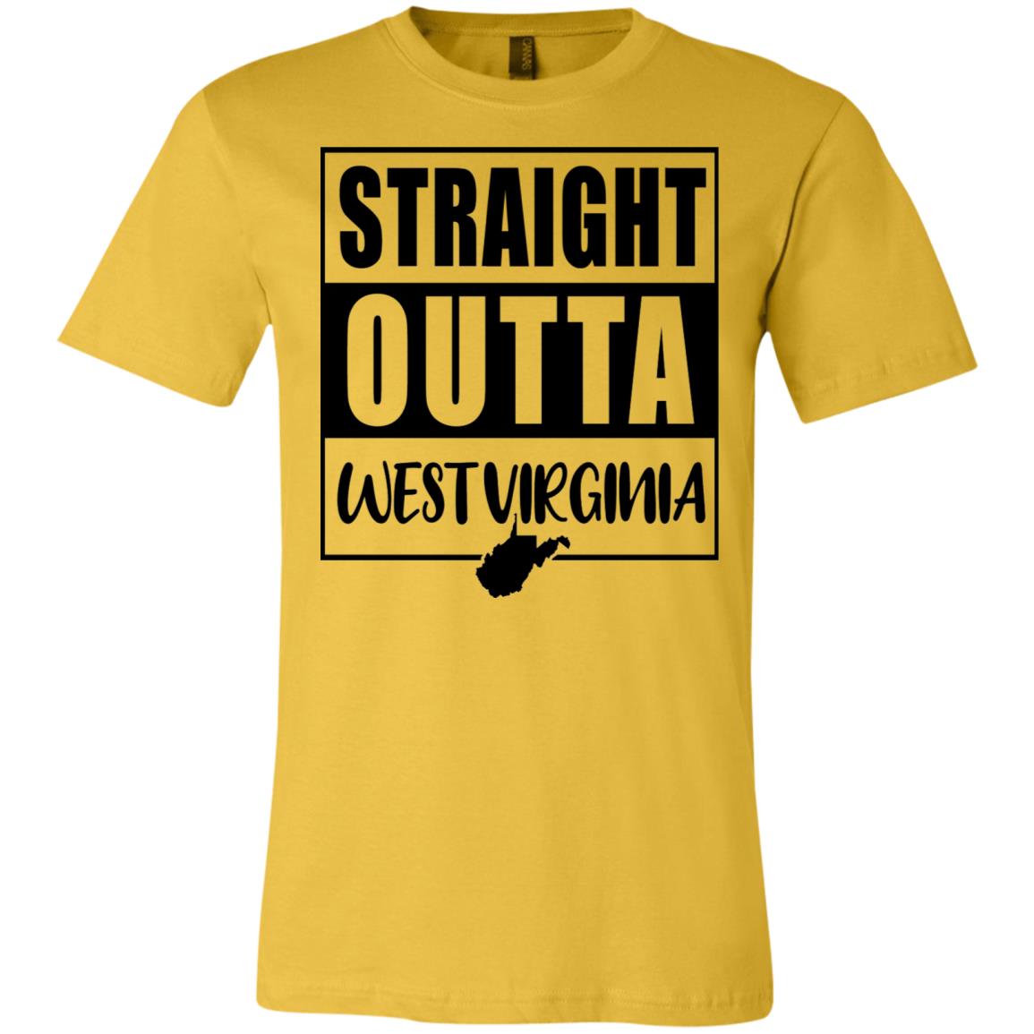 Straight Outta West Virginia T Shirt - T-shirt Teezalo