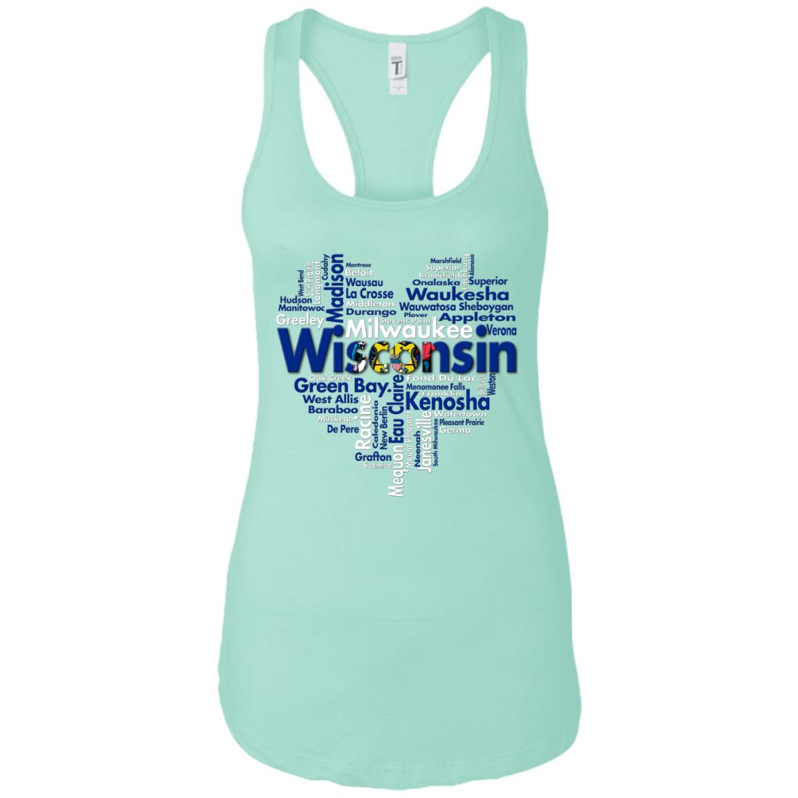 Wisconsin Heart City T-Shirt - T-shirt Teezalo