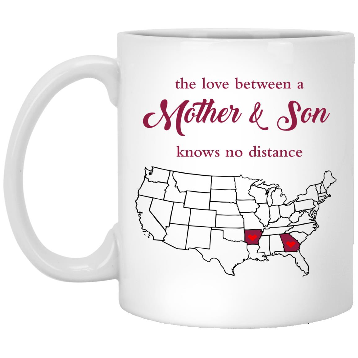 Arkansas Georgia The Love Between Mother And Son Mug - Mug Teezalo