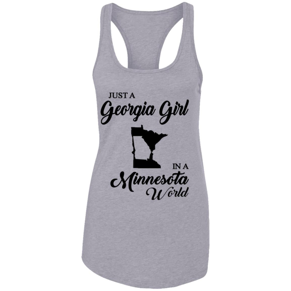Just A Georgia Girl In A Minnesota World T-Shirt - T-Shirt Teezalo