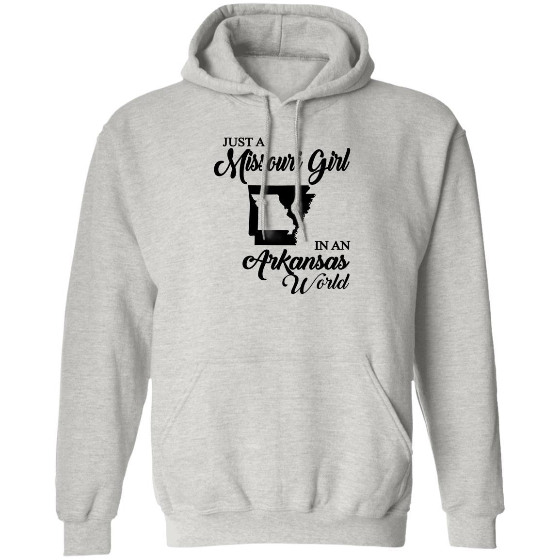 Just A Missouri Girl In An Arkansas World T Shirt - T-shirt Teezalo