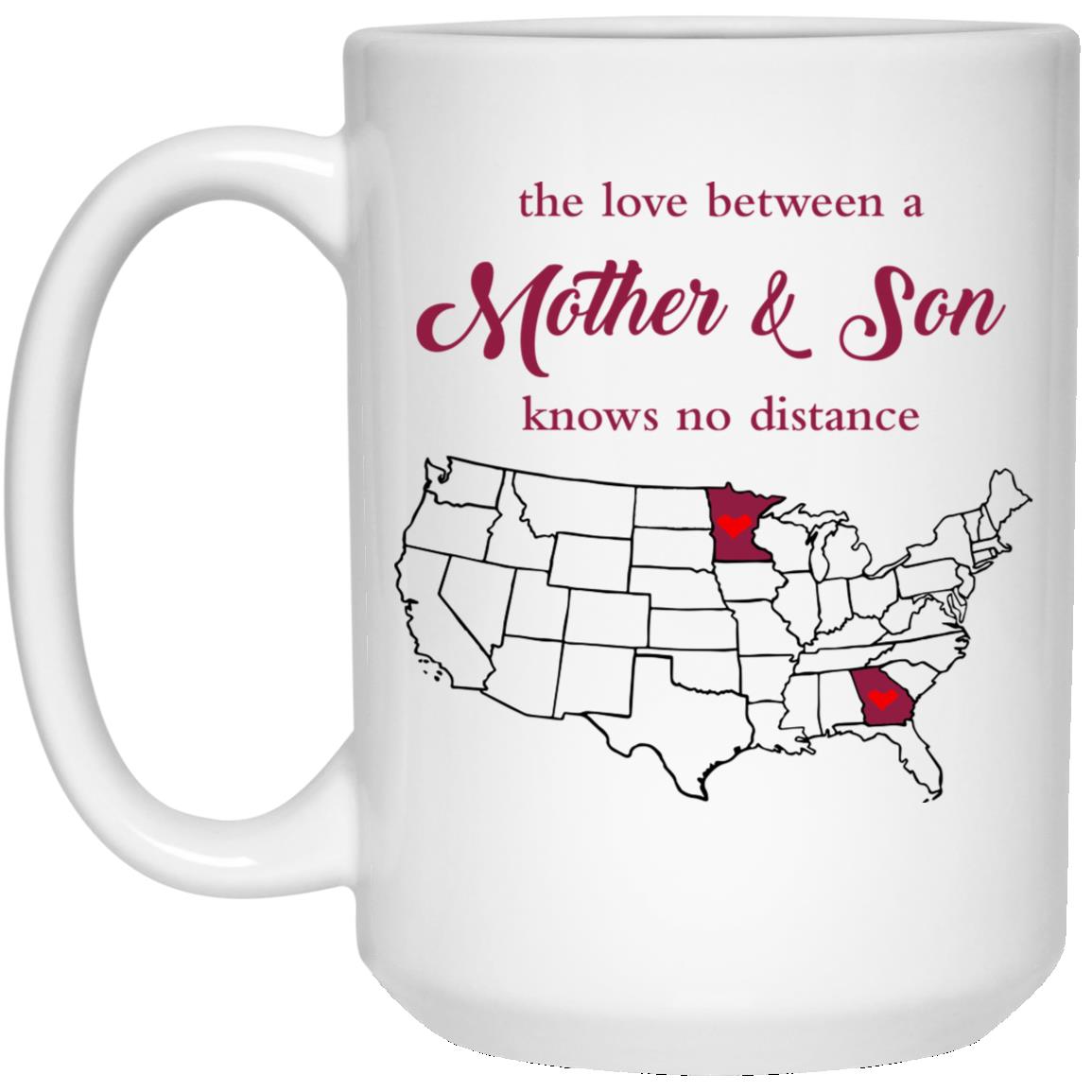 Minnesota Georgia The Love Between Mother And Son Mug - Mug Teezalo