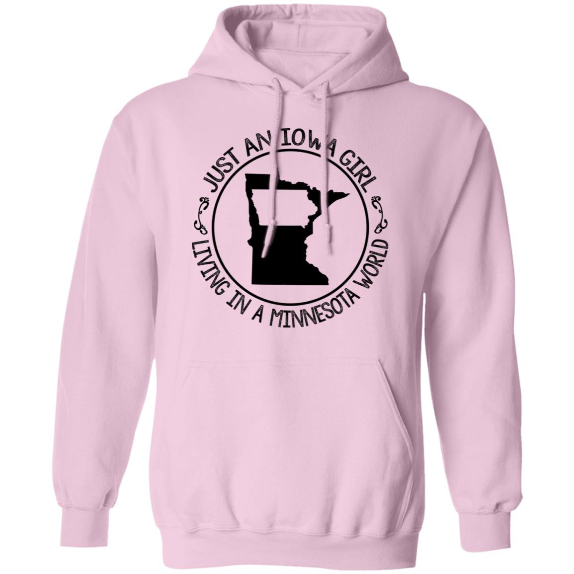 Iowa Girl Living In A Minnesota World T- Shirt - T-shirt Teezalo