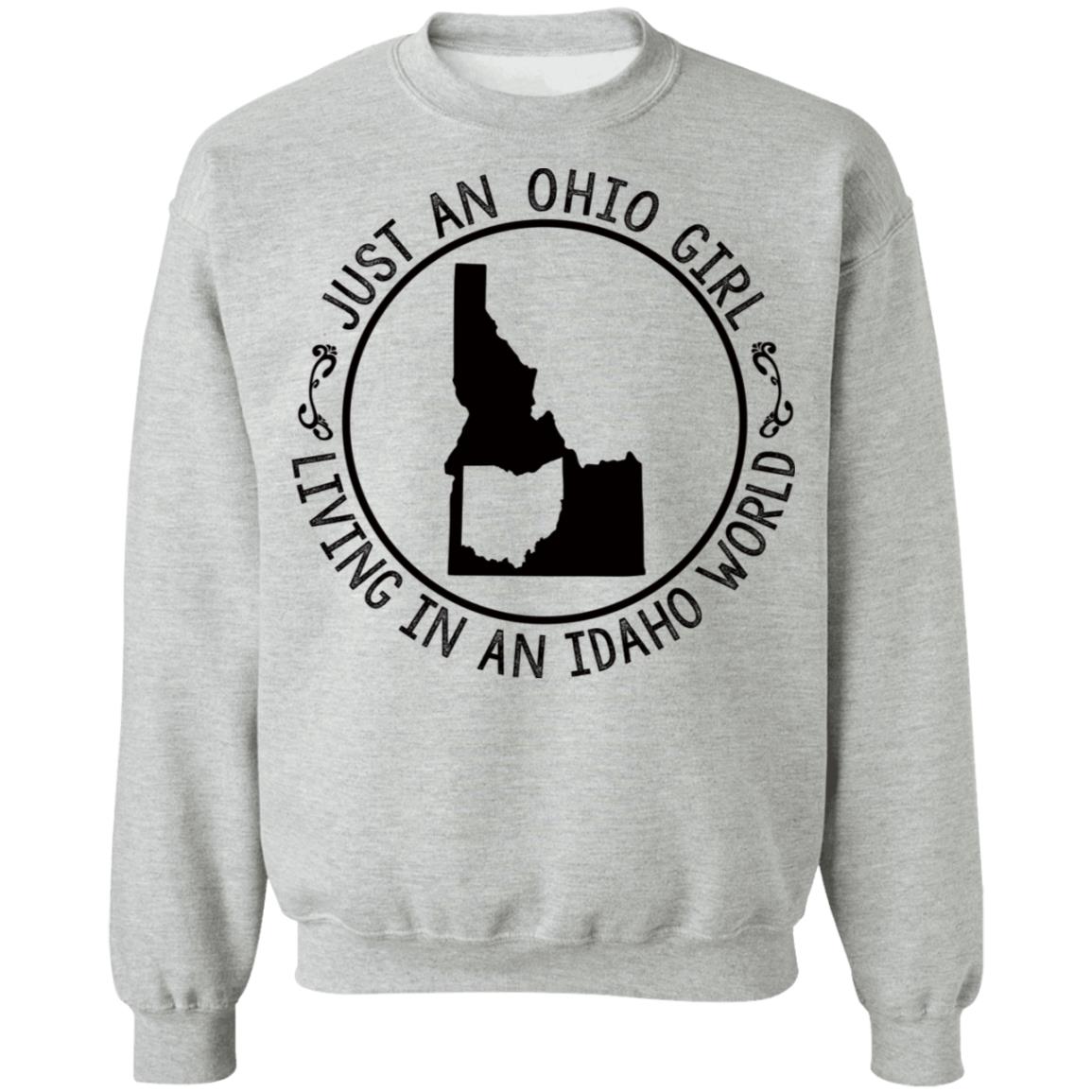 Ohio Girl In Idaho World Hoodie - Hoodie Teezalo