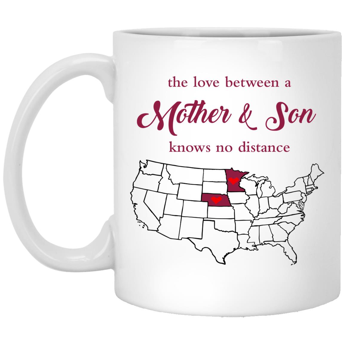 Minnesota Nebraska The Love Between Mother And Son Mug - Mug Teezalo