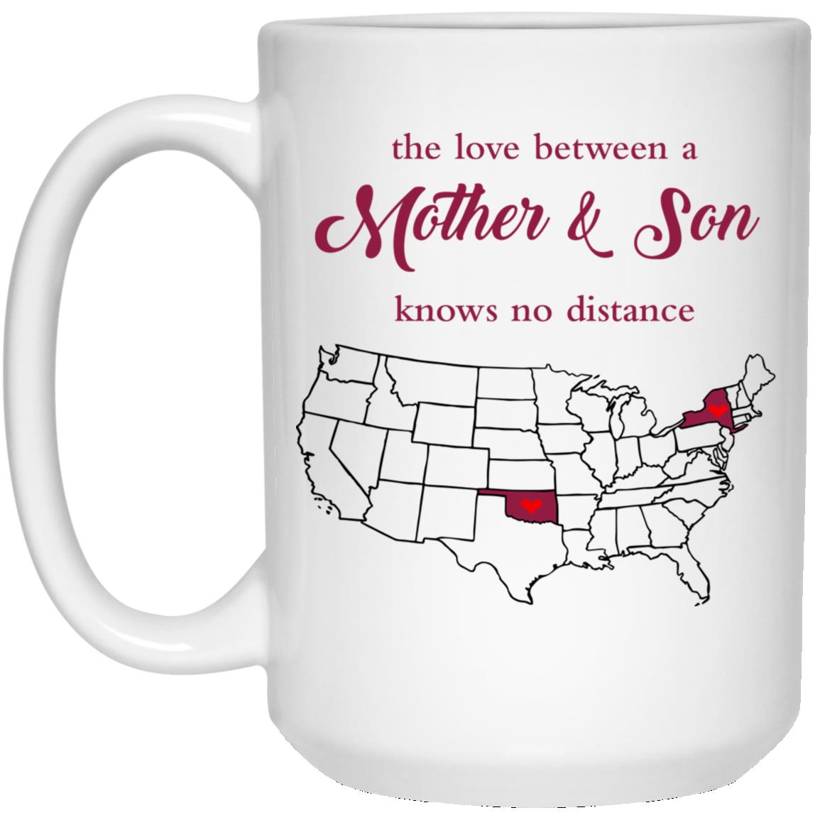 Oklahoma New York The Love Between Mother And Son Mug - Mug Teezalo