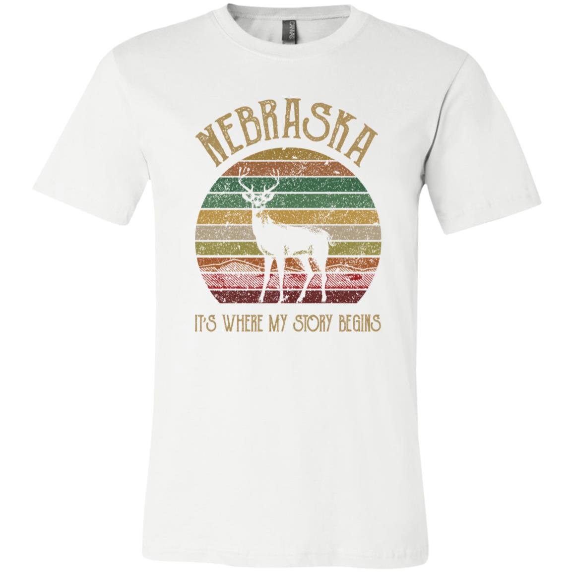 Nebraska Where My Story Begins T-Shirt - T-shirt Teezalo