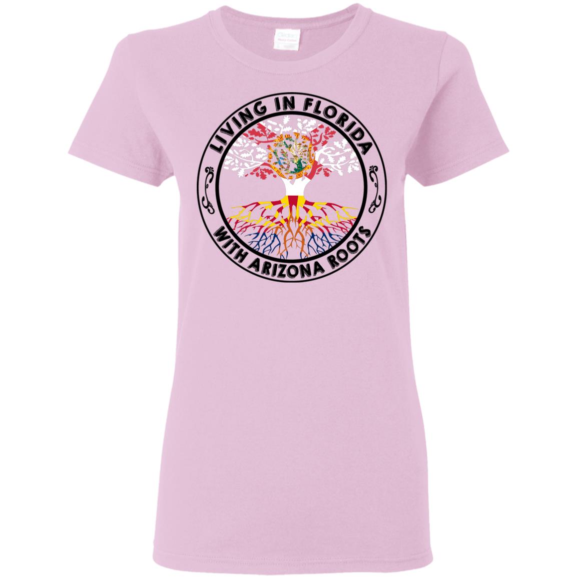 Living In Florida With Arizona Roots T Shirt - T-shirt Teezalo