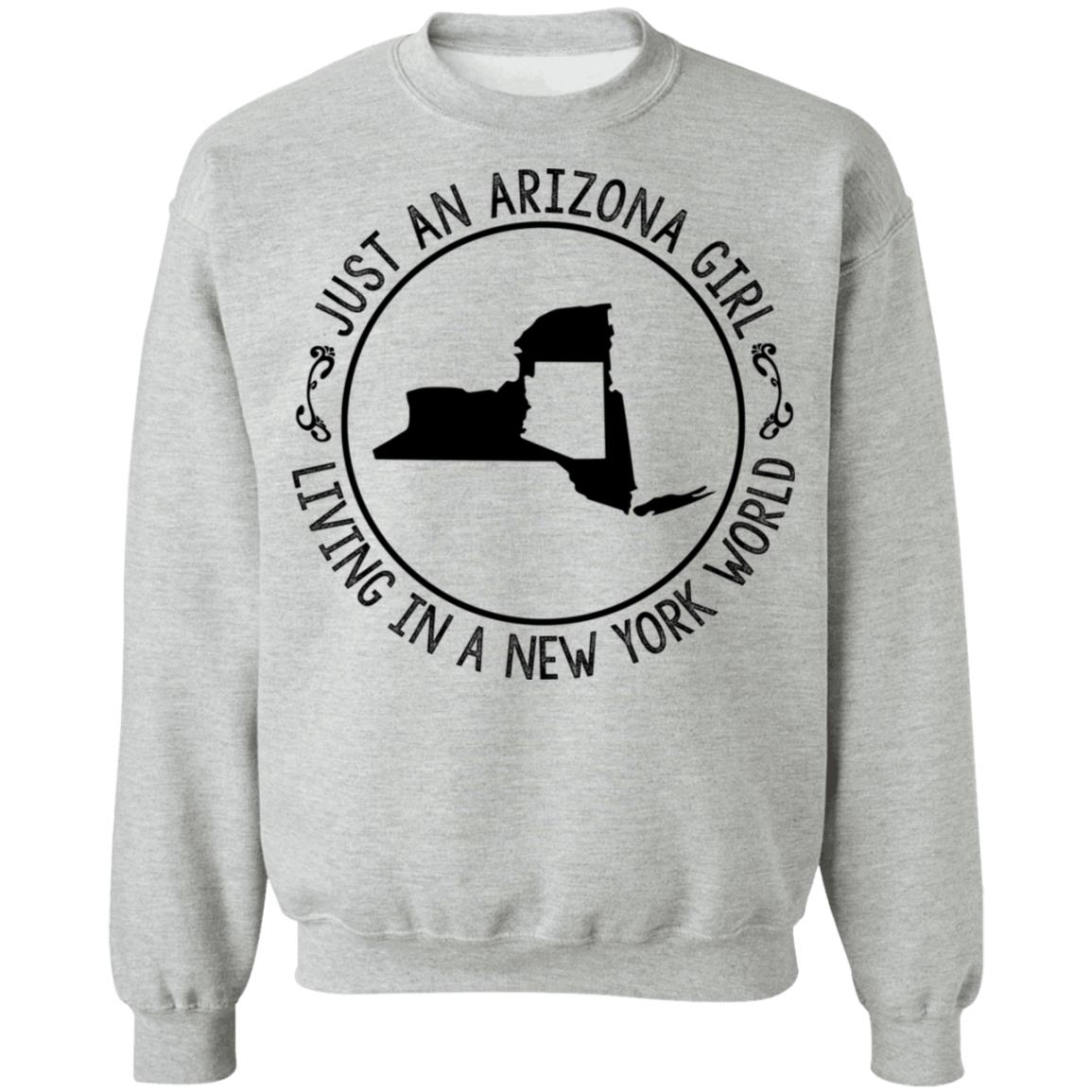 Arizona Girl Living In New York World Hoodie - Hoodie Teezalo