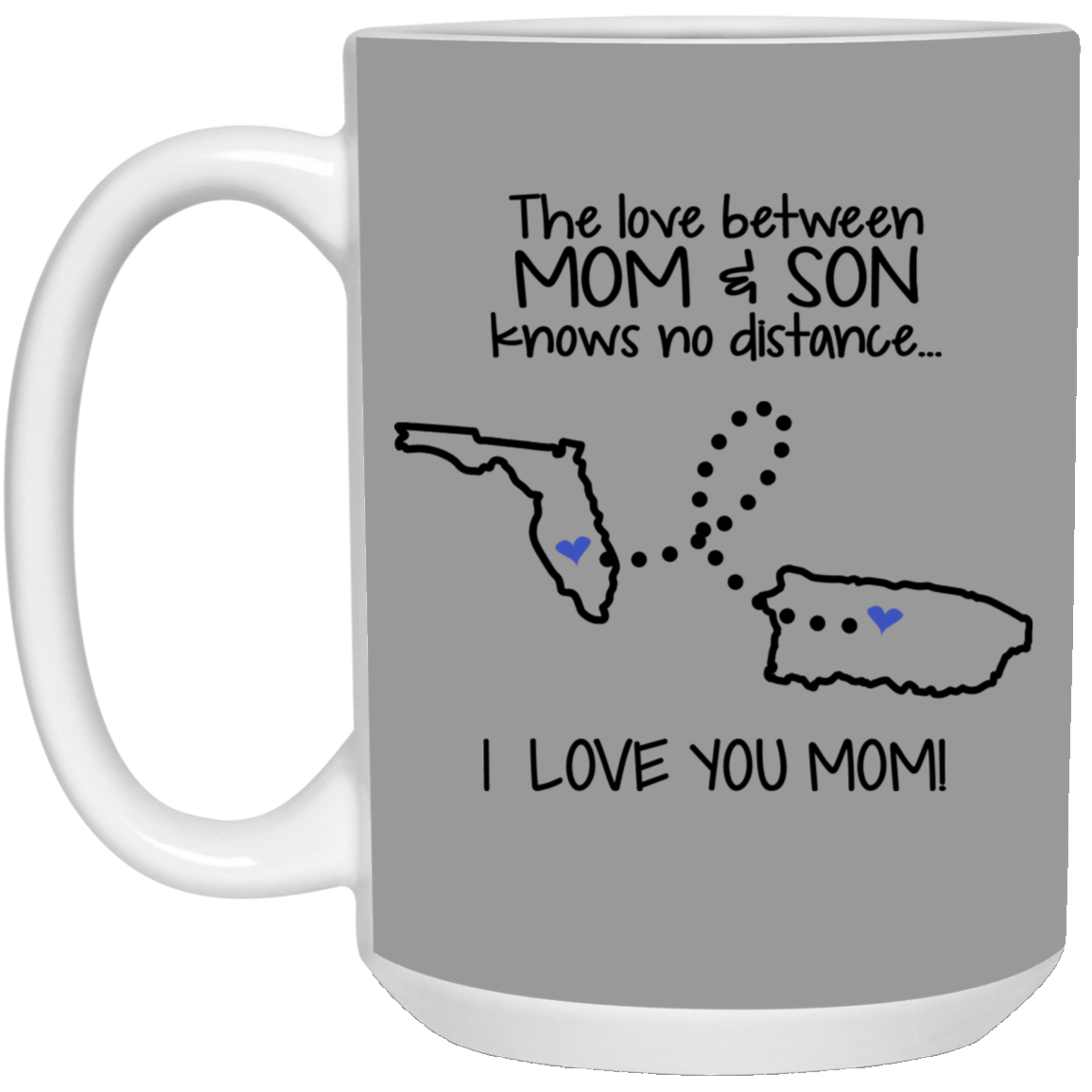Puerto Rico Florida The Love Between Mom And Son Mug - Mug Teezalo