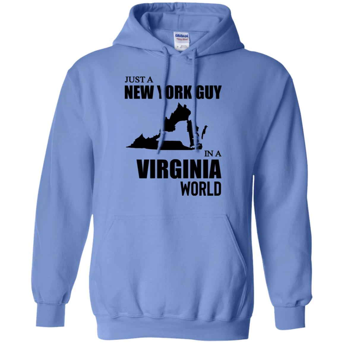 Just A New York Guy In A Virginia World T-Shirt - T-shirt Teezalo