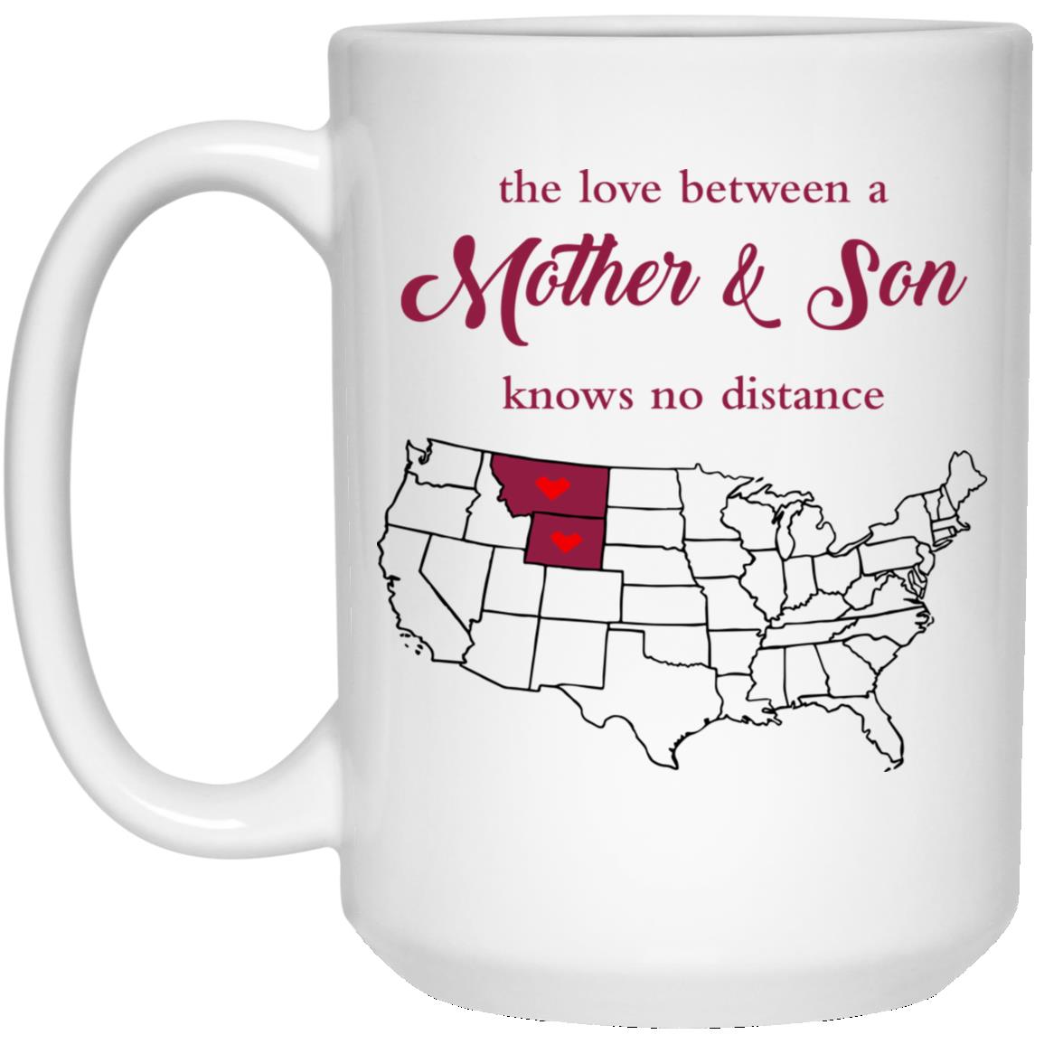 Montana Wyoming The Love Between Mother And Son Mug - Mug Teezalo