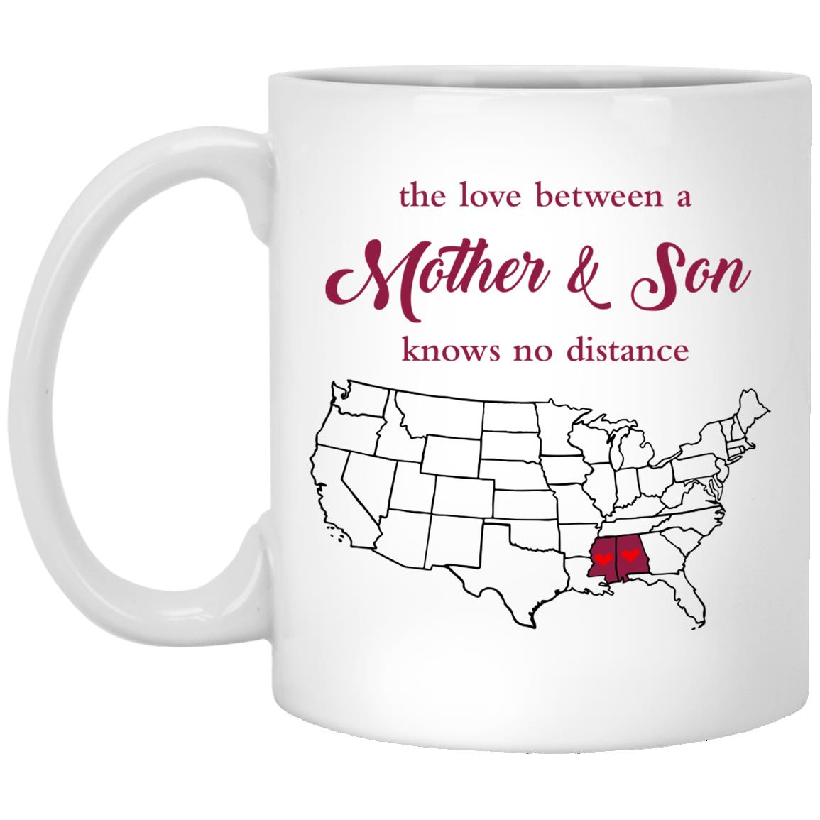 Mississippi Alabama The Love Between Mother And Son Mug - Mug Teezalo